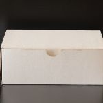 Die Cut DC275 Box with Hinged Lid (Stock Line) Kraft Inside - White Outside - 275x206x113mm 