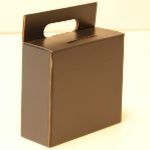 Die Cut Roller Coated Black Collection Box with carry handle 