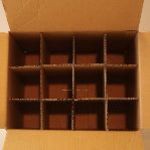 RSC Carton with Die Cut purpose made Division Set (4 x 3) to hold 12 bottles