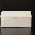 Die Cut DC225 Box with Hinged Lid (Stock Line) Kraft Inside - White Outside - 225x167x83mm
