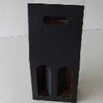 NEW NEW NEW 2 Bottle wine carry box with black plain paper 