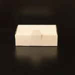 Die Cut C5 Postal Box with Hinged Lid (Stock Line) Kraft Inside - White Outside - 235x165x70mm