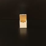 Die Cut DCC50 Cube Box with Hinged Lid (Stock Line) Kraft Inside - White Outside - 50x50x50mm 